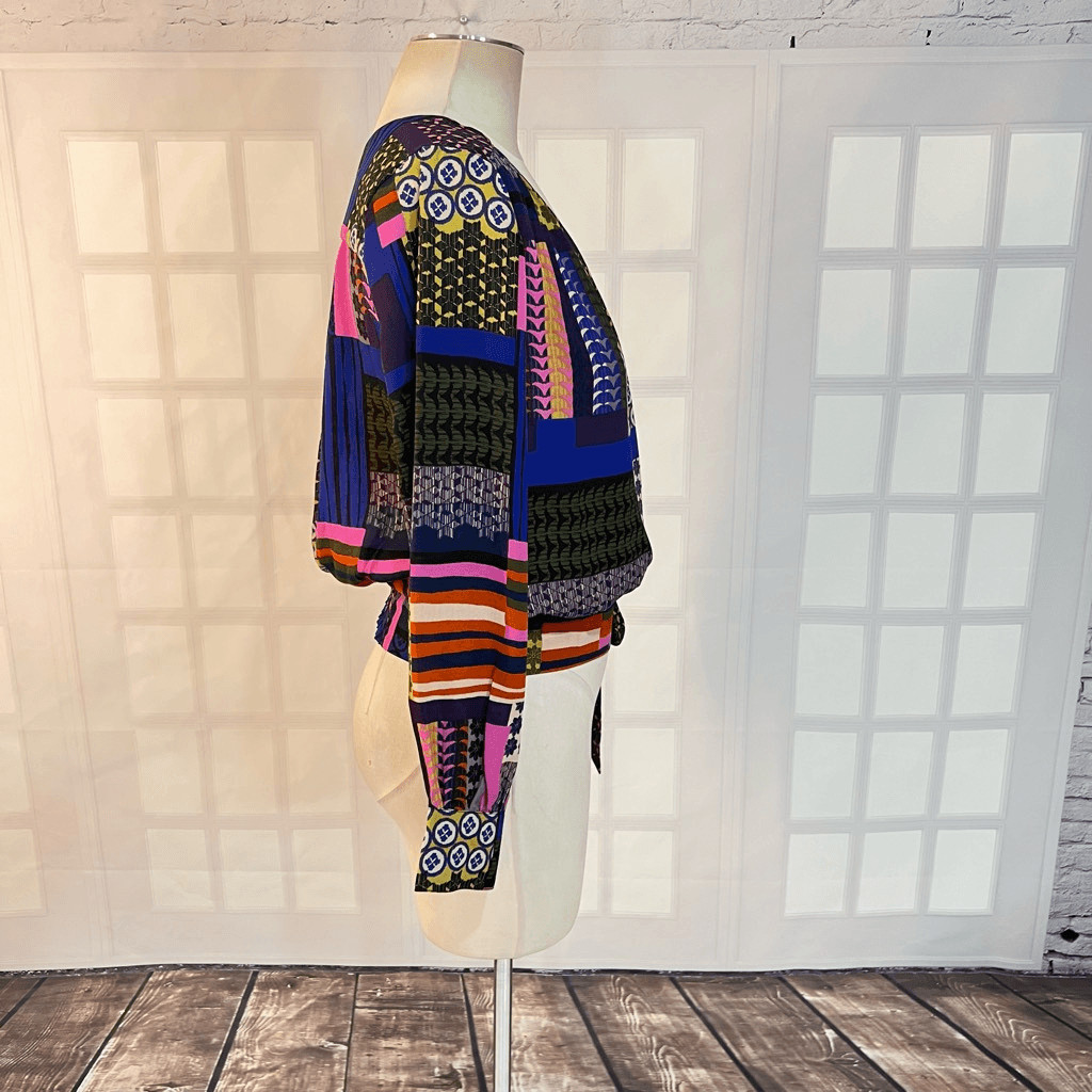 Peyton Jenson Evereve Cora patchwork colorful wra… - image 8