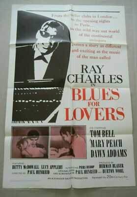 BLUES FOR LOVERS - 1966 Original 1Sheet Movie Poster 27x41 RAY CHARLES Music