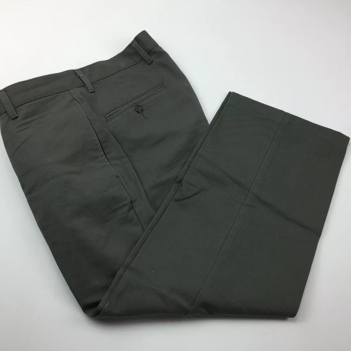 Dockers Men s Olive Green Pants Slacks Work Office Career Altered Size 34 X 25