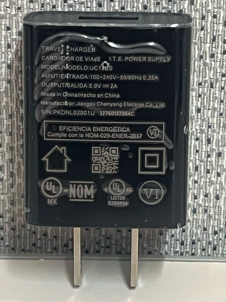 Cargador de viaje Sonim USB-A 5V/2A (UC13US) - negro Foto 2 de 3