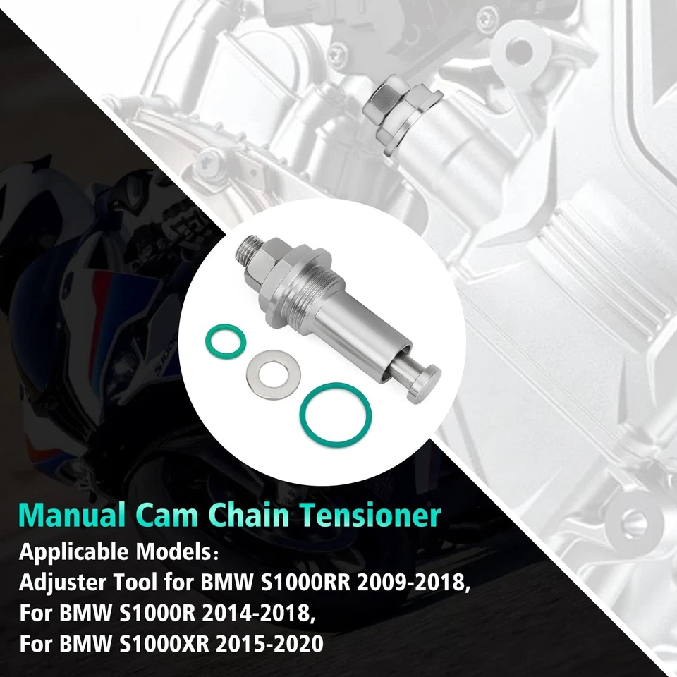 Tensor de cadena manual CNC para leva de motor de motocicleta para BMW S1000RR S1000XR S1000R Foto 3 de 4
