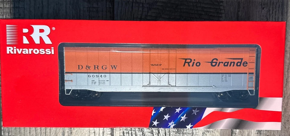 Rivarossi HO Scale RTR HR6583B Plug Door Boxcar D&RGW #60940 Period III NIB! - Image 3 of 4