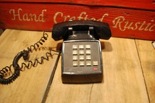 Vintage AT T Black Push Button Desk Phone Landline 2500YMGK Recall Button