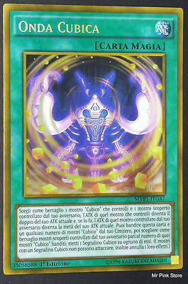 Seltene KUBISCHE WELLE Gold auf Italienisch (Cubic Wave) MVP1-ITG42 YUGIOH