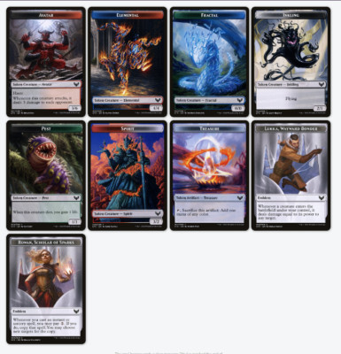 STX Strixhaven: School of Mages Tokens 10x Lots - MTG Magic: The Gathering