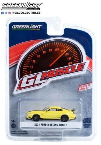 Ford Mustang Mach 1 Amarillo - Greenlight Muscle 27 Escala 1:64 - Imagen 1 de 1