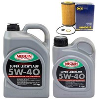 MotoröL Set 5W-40 Vollsynth Meguin 6 Liter + ÖLfilter FüR Hyundai Genesis 3.8