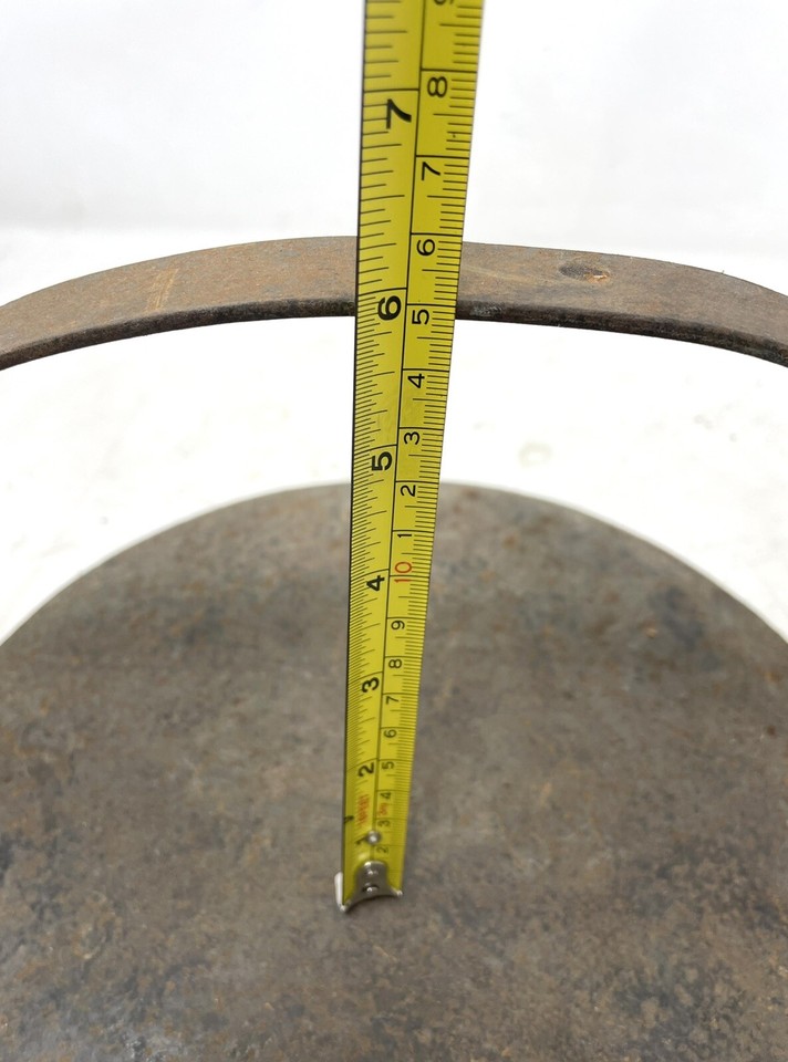 Vintage Scottish Cast Iron Hanging Over Fire Cooking Frying Griddle