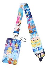 Cinderella Movie Princess Themed Lanyard Keychain with ID Holder