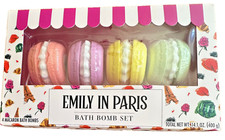 Emily In Paris Macaron Shaped Bath Bomb Set NIB Scented AUTH