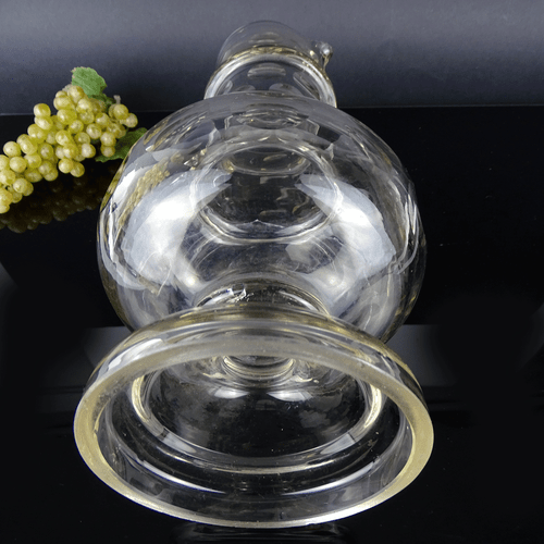 Antik Wein-Wasser Kanne Krug Glas Schliff ▶ 33,5 cm ◀ Böhmen Austria um 1915 - 第 8/10 張圖片