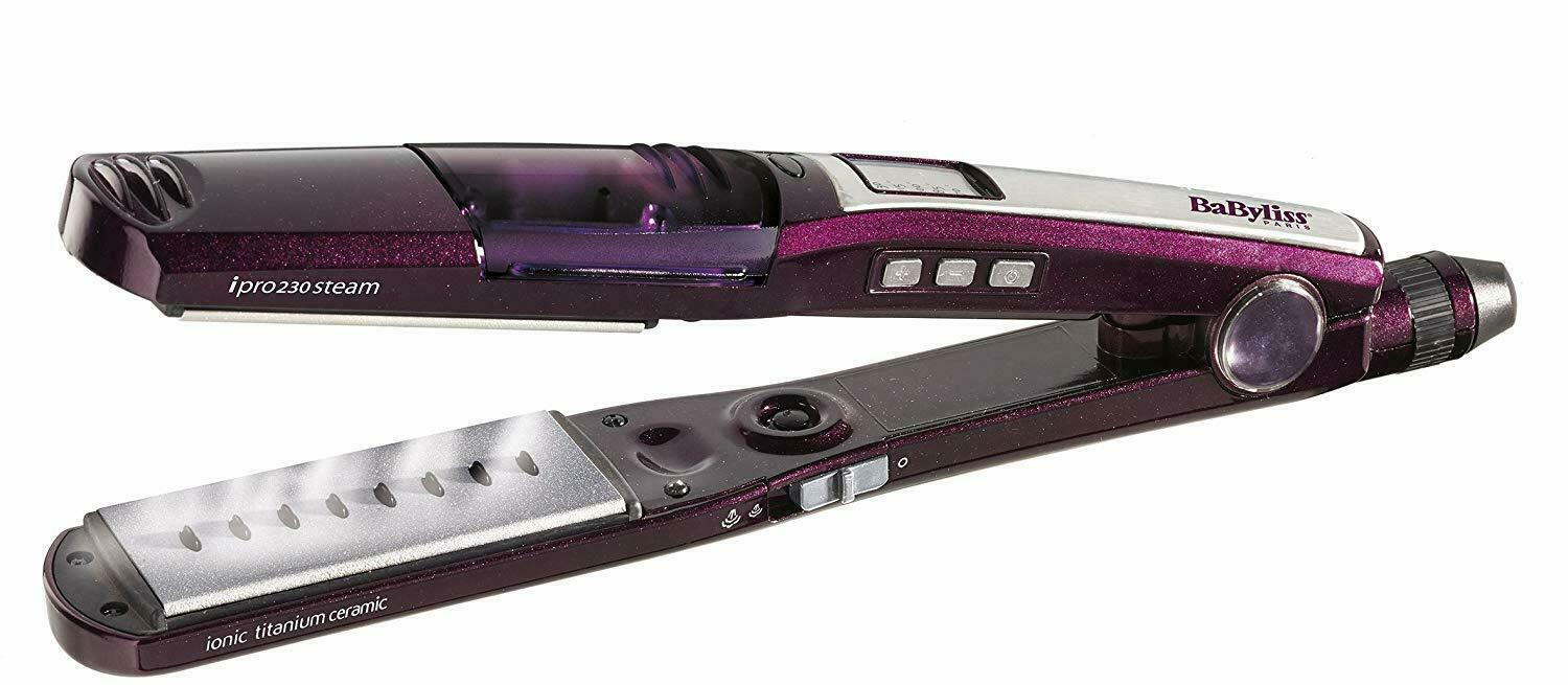 Image 1 - Babyliss ST395E Ion hair straightener iPro 230 steam function straightening