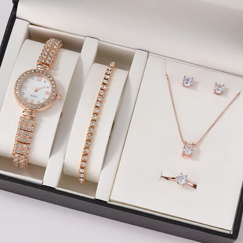 Stainless Steel  Luxury Watch and Jewelry Sets