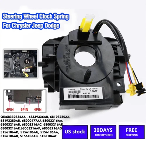 Resorte de reloj 5156106AD con sensor de ángulo para Chrysler Jeep Wrangler Dodge 07-18 - Imagen 1 de 14