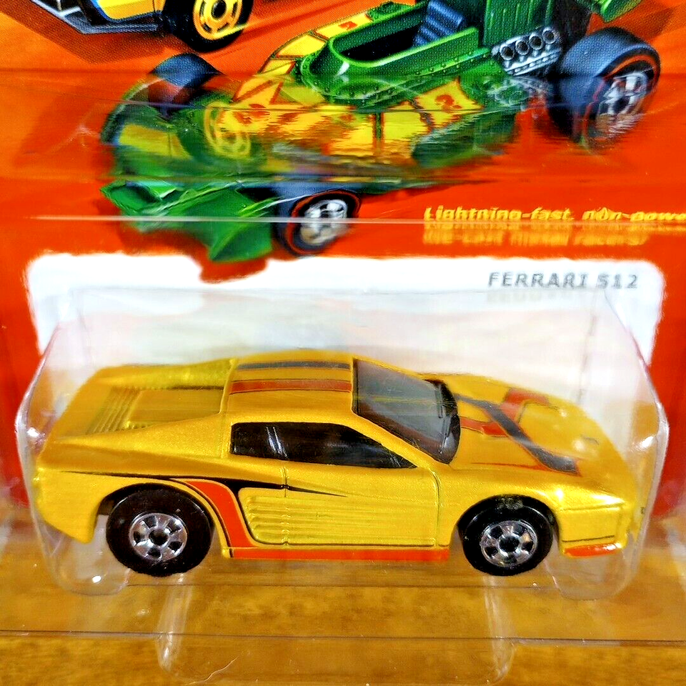Hot Wheels 1/43 - Ferrari 512 TR Jaune - Modèle Avec Boîte Vitrine