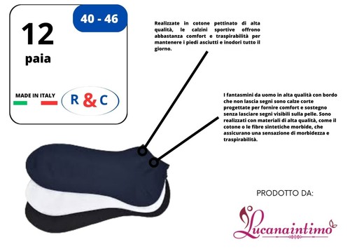 Calzini Fantasmini Uomo In Fresco Cotone - Invisibili E Traspiranti