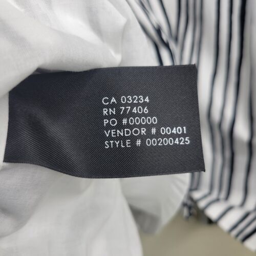 Club Monaco Dress Women’s Size 0 Fit And Flare Knee Length Striped Black White - Picture 14 of 18