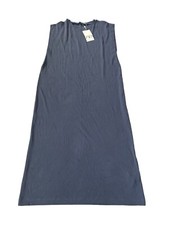 Zara Womens Dress L Purple Ribbed Knit Midi Sleeveless Pullover 1044/152 NWT
