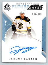 2018-19 SP Authentic #212 Jeremy Lauzon FW AU/949* RC 999 (ref 182910)