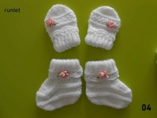 ensemble bebe,Moufles chaussons naissance,cadeau bebe fille,vêtement bébé.