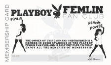 PLAYBOY FEMLIN FAN CLUB MEMBERSHIP CARD - VERSION #2 - VINTAGE REMIX