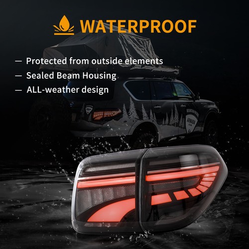 VLAND Clear LED Tail Lights For Nissan Armada 2017-2020 Patrol (Y62) 2012-2019 - Picture 13 of 15