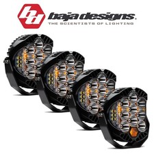 Baja Designs (4) LP9 Clear Racer Spot Beam 5000K LED Light Pods 11,025 Lumens