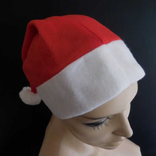 Gorro Padre Noël Tela Algodón Fieltro Poliéster Fiesta Vintage Talla Adulto - Imagen 9 de 12