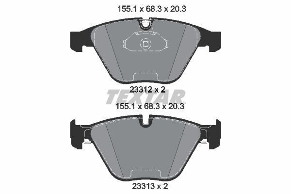Textar 2331211 Textar Bremsbelagsatz, Scheibenbremse FüR BMW-image