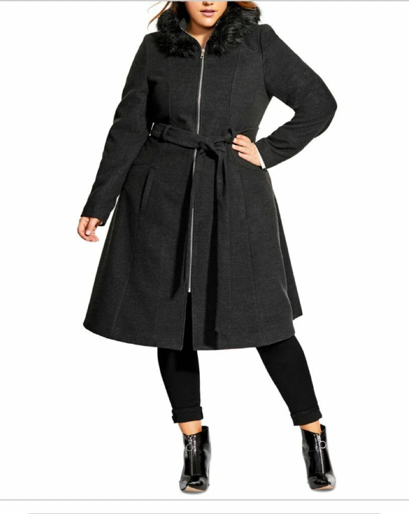Plus size store black coat