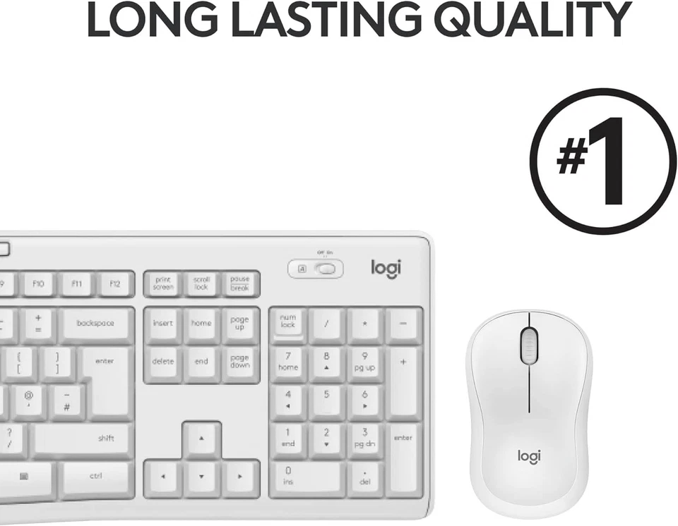 Logitech MK295 Silent Wireless Mouse & Keyboard Combo with SilentTouch Technolog - Image 2 of 4