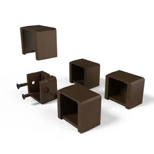 Inspire Railing Straight Aluminum Brown Brackets (Box of 4)