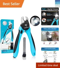 Stainless Steel LED Dog Nail Clipper with Safety Lock - Stress-Free Trimming