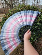 Demi Girl Pride Flag Hand Fan, LGBTQA, Pride Month, Queer, Gay