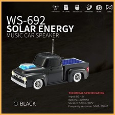 Solar Pickup Truck Bluetooth Speaker 3Wx2 FM Radio USB TF Wireless