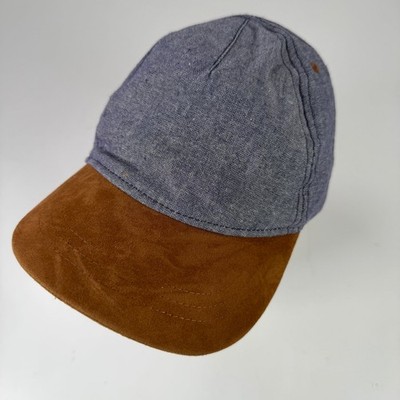 Old Navy Jungen Baseballkappe Blau Braune Groß L Chambray Wildleder Look Elastic