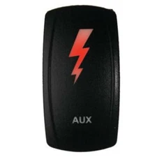 DragonFire Racing Laser-Etched Dual LED Switches Auxiliary On/Off - Red 04-0129