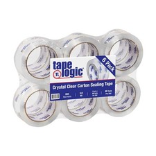 6-Pack 2 x 55 yds Acrylic Packing Tape, 2.6 Mil, Clear Heavy Duty Box Sealing