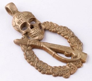 Gott mit uns Skull smile War period pendant ww1 WWI Gun rifle Battlefield award