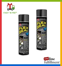 ⭐️PACK OF 2! 14 Oz. Cans Of Flex Seal Black FSR-20✅ FREE 2 DAY SHIPPING!!!