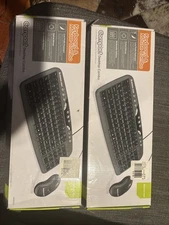 IOGEAR Compact Desktop Combo Low Profile Keyboard and Optical Mouse Black GKM502