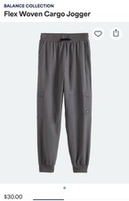 Boys 8-10 Balance Collection Flex Woven Cargo Jogger Pants Gray