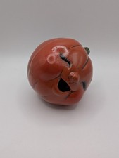 Vintage Halloween Ceramic Bisque Pumpkin Figu...