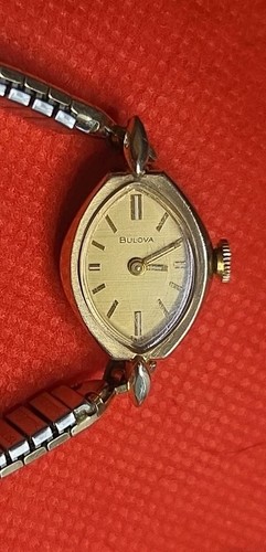 Vtg 73 Bulova Women 10K Rolled Gold Plated 16mm N1 Swiss 17 Jewels Wind Up Watch - Bild 2 von 22
