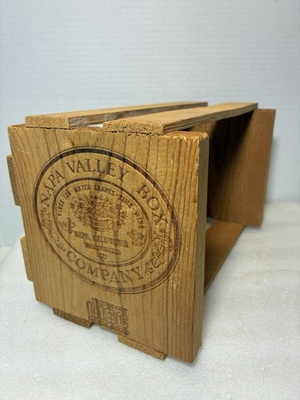 #ad #ad Napa Valley CD Storage Crate Desktop Media Rack Box Holder Holds 20 CDs $19.99