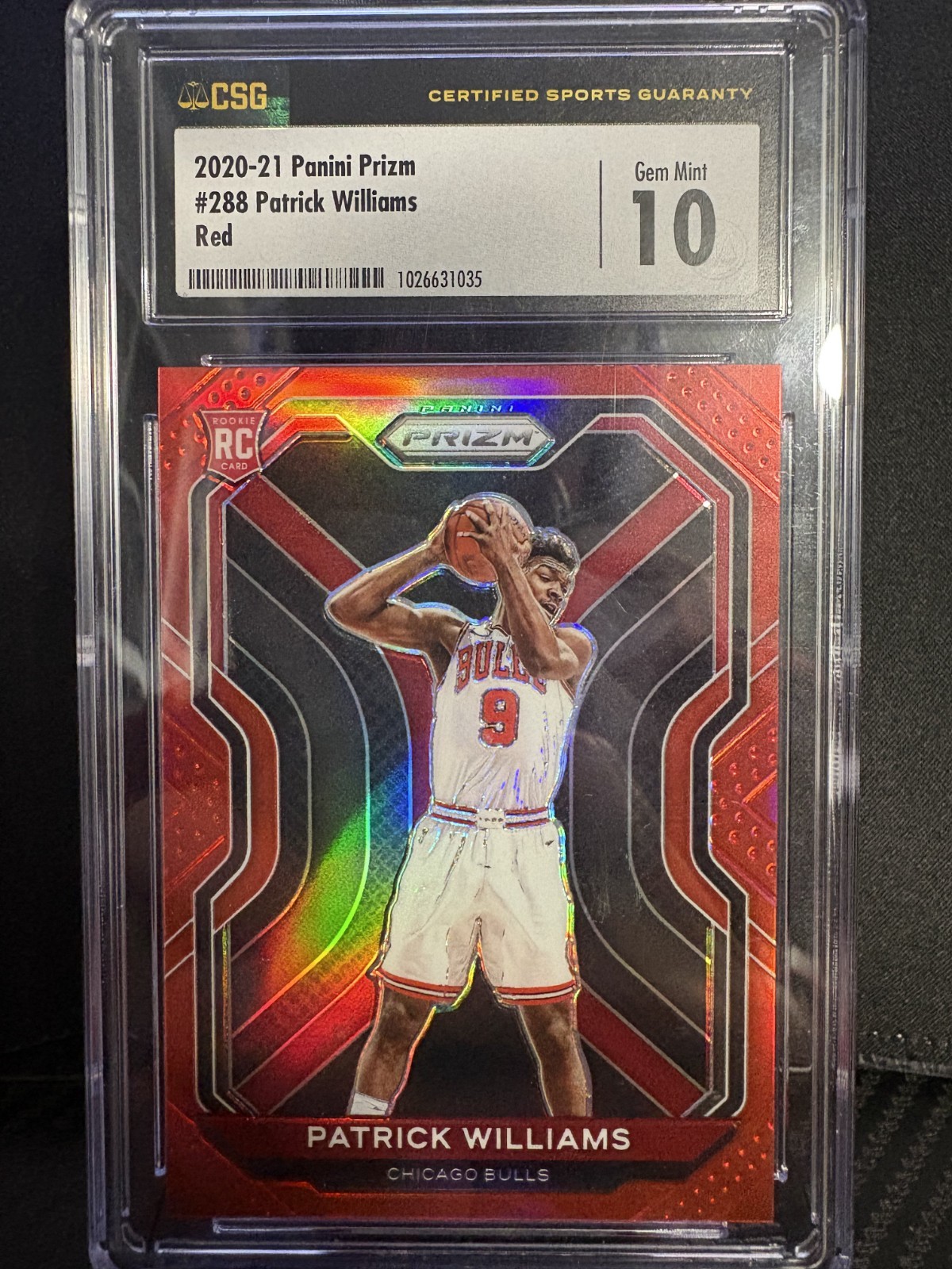 2020-21 Panini Prizm Patrick Williams Red Rookie 139/299 Card #288