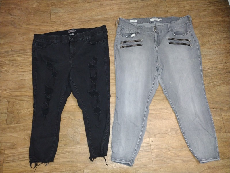 Torrid Jeans Women's 24R Stretch Black & Gray Jeans Jegging Check All Pictures 