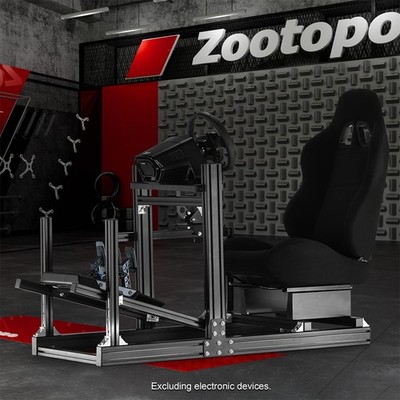 Zootopo F1 4080 Aluminum Sim Racing Cockpit With Seat More Stable Fits Logitech