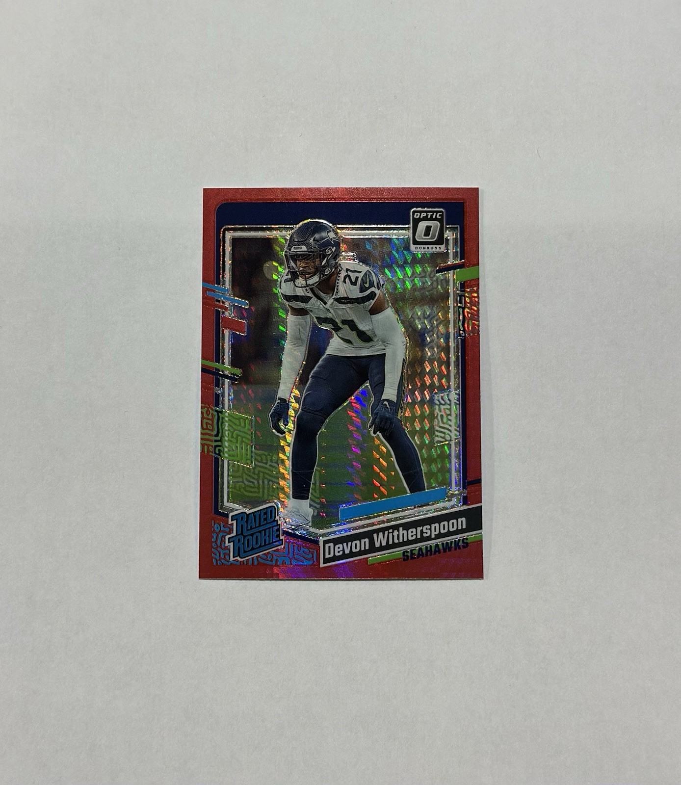 2023 Panini Donruss Optic - Devon Witherspoon #292 Red Hyper Prizm (RC)