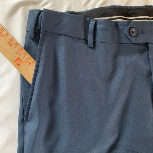 Jos A Bank Traveler Tailored Fit Men's Tech Golf Polyester Navy Blue Pants 38x29 - Picture 10 of 14